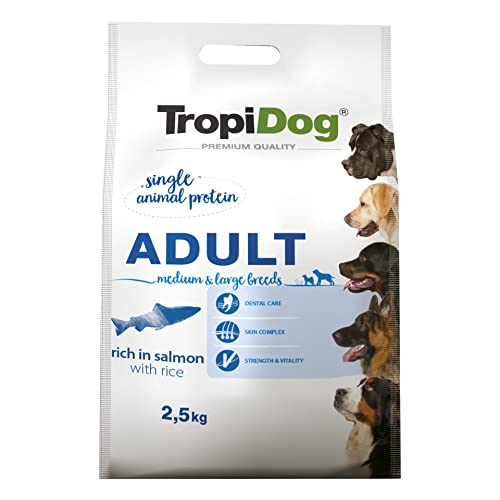 Tropidog Lachs Medium & Large Irk Erwachsene Hundefutter 2.5 Kg von TropiDog