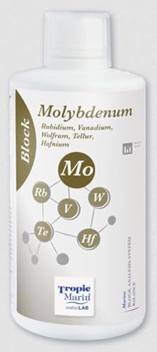 Tropic Marin Block Molybdenum 1000 ml fürs Aquarium, Konzentrierte Lösung zur Zufuhr von Molybdän, Rubidium, Vanadium, Wolfram, Tellur und Hafnium bei Defiziten im Aquarium. von Tropic Marin