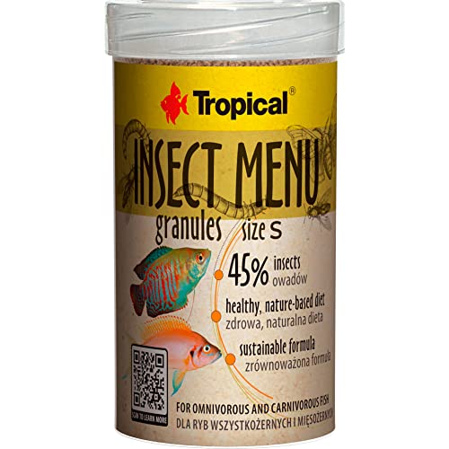 Insect MENU GRANULES Size S 100ml /54g - Fischfutter in Sinkform, Granulat auf Basis von 3 Insekten von Tropical