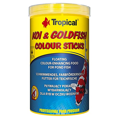 KOI & Goldfish Colour Sticks 1000ml/80g - Schwimmendes farbverstärkendes Futter für Teichfische von Tropical