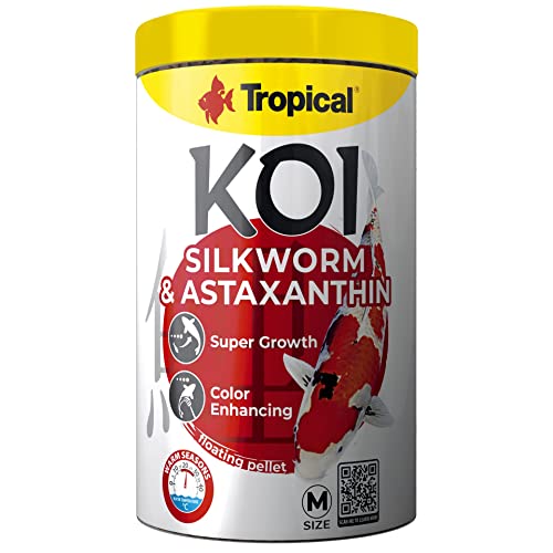 Koi Silkworm & Astaxanthin Pellet M 1L von Tropical