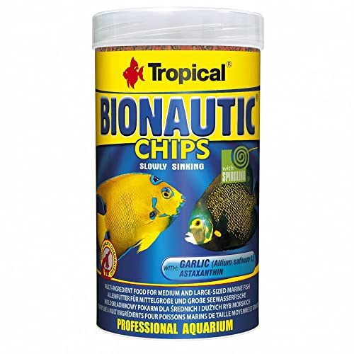 Tropical Bionautic Chips Futterchips für mittelgroße und große Meerwasserfische, 1er Pack (1 x 1 l) von Tropical