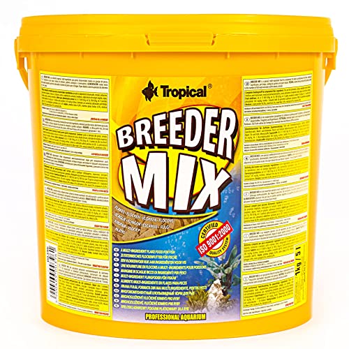 Tropical Breeder Mix Flockenfutter ohne künstliche Farbstoffe, 1er Pack (1 x 5 l) von Tropical