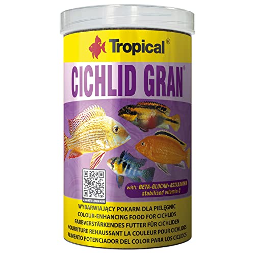 Tropical Cichlid Gran - farbverstärkendes Granulatfutter mit Beta-Glucan, 1er Pack (1 x 1 l) von Tropical