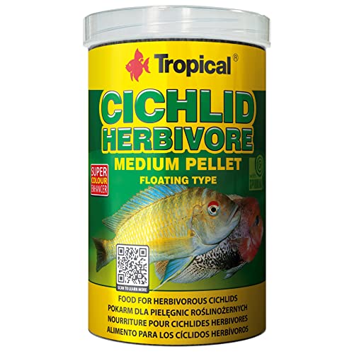 Tropical Cichlid Herbivore Medium Pellet, 1er Pack (1 x 1 l) von Tropical