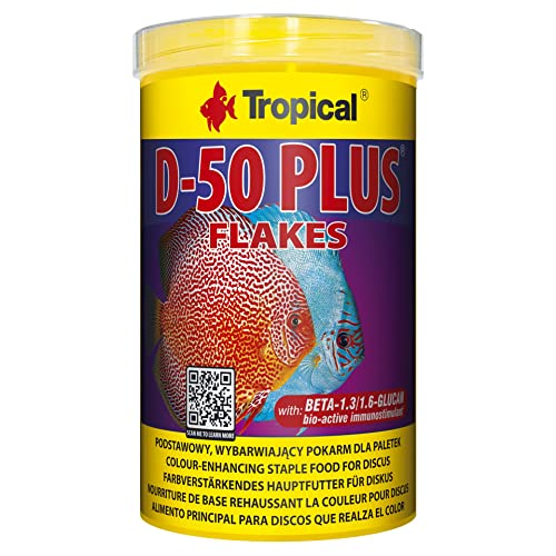 Tropical D-50 Plus Flockenfutter, 1er Pack (1 x 1 l) von Tropical