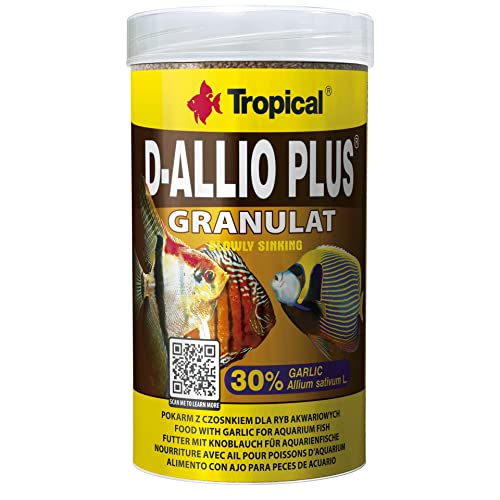 Tropical D-Allio Plus Granulat Futter mit Knoblauch, 1er Pack (1 x 250 ml) von Tropical