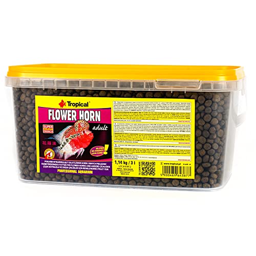 Tropical Flower Horn ADULT Pellet – Farbverstärkendes Futter für Erwachsenen-Blume Hörnern und andere Buntbarsche. von Tropical