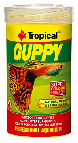 Tropical Guppy Flockenfutter für Guppies und Lebendgebärer, 100ml von Tropical