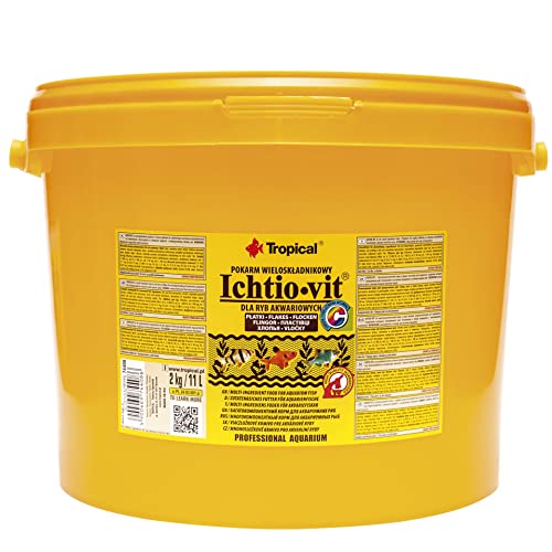 Tropical Ichtio VIT Hauptfutter (Flockenfutter) für alle Zierfische, 1er Pack (1 x 11 l) von Tropical