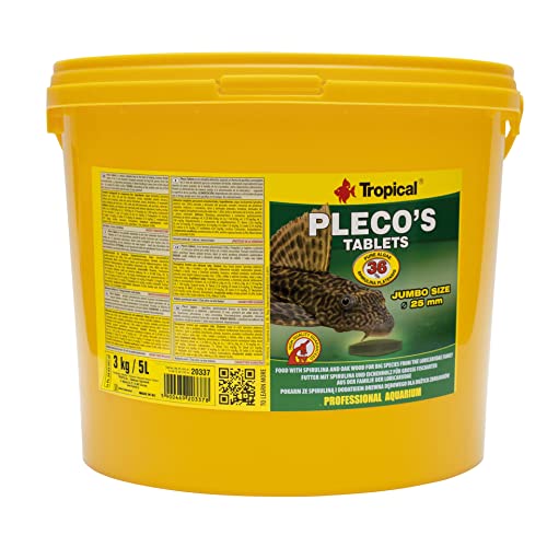 Tropical - " Pleco's Tabin - enthält zu 36% Spirulina platensis, Algen, 1er Pack (1 x 5000 ml) von Tropical