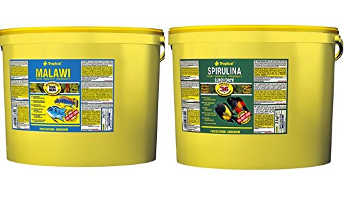 Tropical Sparpaket 11 Liter Spirulina Forte 36% Flocken Malawi Flocken 11 Liter von Tropical