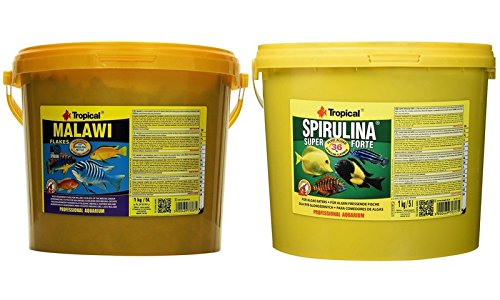 Tropical Sparpaket 5 Liter Spirulina Forte 36% Flocken Malawi Flocken 5 Liter von Tropical