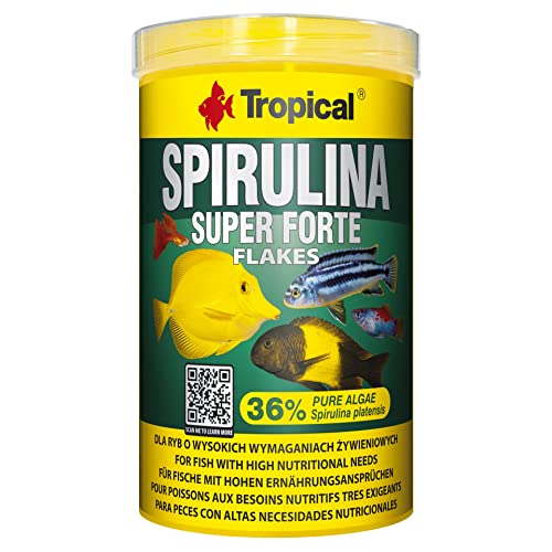 Tropical Super Spirulina Forte (36%) Flockenfutter, 1er Pack (1 x 1 l) von Tropical