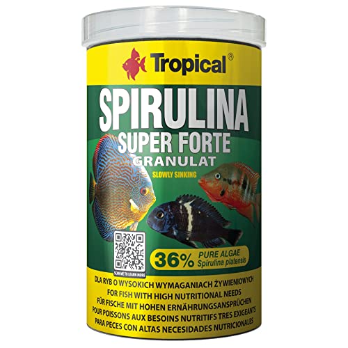 Tropical Super Spirulina Forte Granulatfutter mit 36% Spirulina (Platensis) Anteil, 1er Pack (1 x 1 l) von Tropical