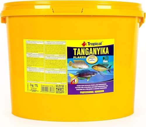 Tropical Tanganyika Flockenfutter Tanganyikaseecichliden, Tanganjika, 1er Pack (1 x 11 l) von Tropical