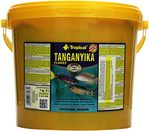 Tropical Tanganyika Flockenfutter Tanganyikaseecichliden, Tanganjika, 1er Pack (1 x 5 l) von Tropical