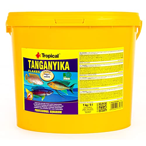 Tropical Tanganyika Flockenfutter Tanganyikaseecichliden, Tanganjika, 1er Pack (1 x 5 l) von Tropical