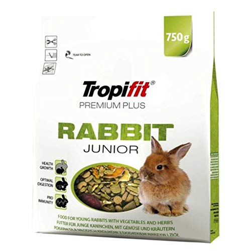 Tropical Tropifit Premium Rabbit Junior Plus Futter für Kleintiere, 750 g von Tropical