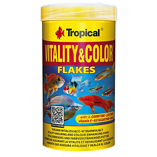 Tropical Vitality Color farbförderndes Flockenfutter, 1er Pack (1 x 250 ml) von Tropical