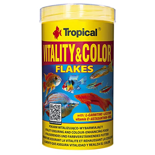 Tropical Vitality Color farbförderndes Flockenfutter, 1er Pack (1 x 500 ml) von Tropical