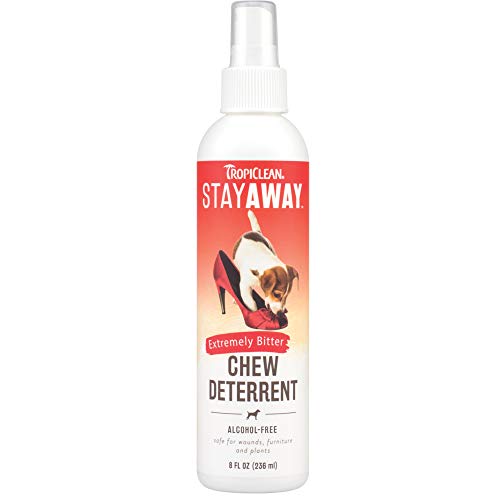 TropiClean Stay Away Abschreckungsspray - Alkoholfrei - Sicher für Wunden, Möbel und Pflanzen - Extrem bitter, 236 ml von Tropiclean