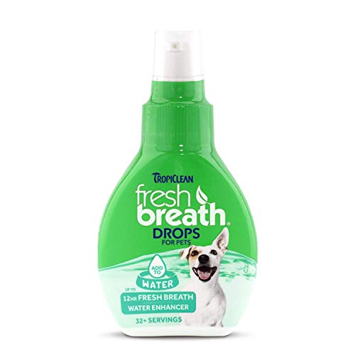 Tropiclean Fresh Breath Drops für Haustiere, 65 ml, 975 ml, 15 Stück von Tropiclean