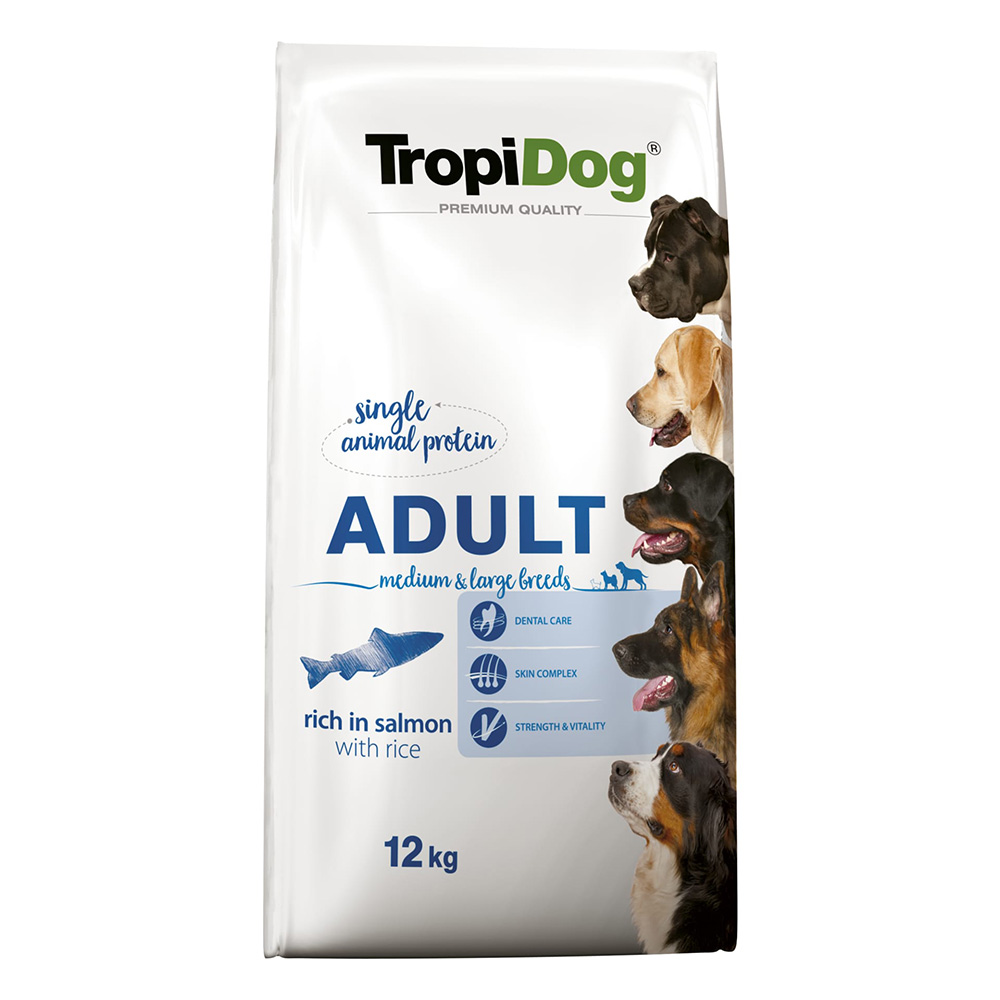 Tropidog Premium Adult Medium & Large Lachs - 12 kg von Tropidog