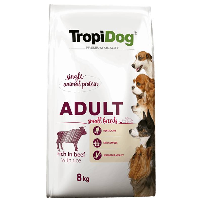 Tropidog Premium Adult Small Rind & Reis - 8 kg von Tropidog