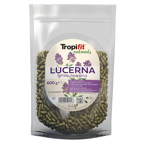 TROPIFIT NATURALS LUCERNA GRENZBAR 600G - Futter für Kaninchen, Meerschweinchen und andere kleine Säugetiere und Nagetiere von Tropifit