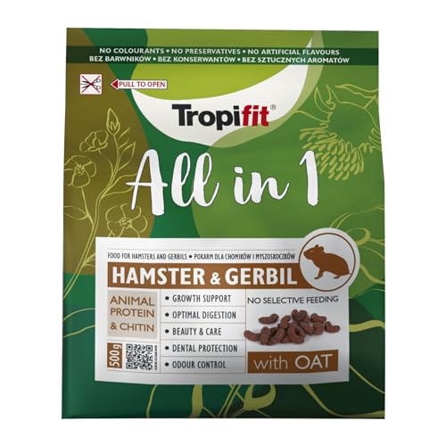 Tropifit All in 1 Hamster & Gerbil - Hamster- und Fußmäusefutter 500g von Tropifit