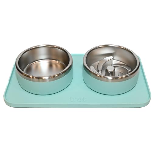 Trot Pets Premium Hundenäpfe | Edelstahlnapf-Set für kleine, mittelgroße oder große Hunde | rutschfestes Futter und Wasser langsamer Futterspender | langlebig, BPA-frei, rutschfest, spülmaschinenfest Trot Pets Premium Hundenäpfe | Edelstahlnapf-Set für kleine, mittelgroße oder große Hunde | rutschfestes Futter und Wasser langsamer Futterspender | langlebig, BPA-frei, rutschfest, spülmaschinenfest von Trot Pets