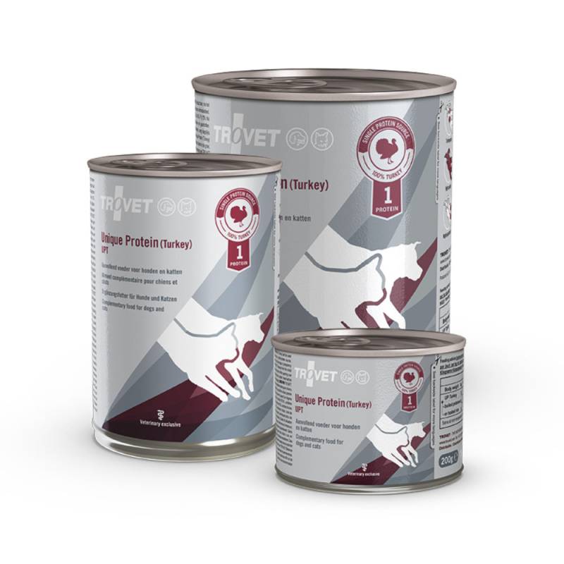 TROVET Unique Protein UPT - Turkey - 6 x 800 g von Trovet