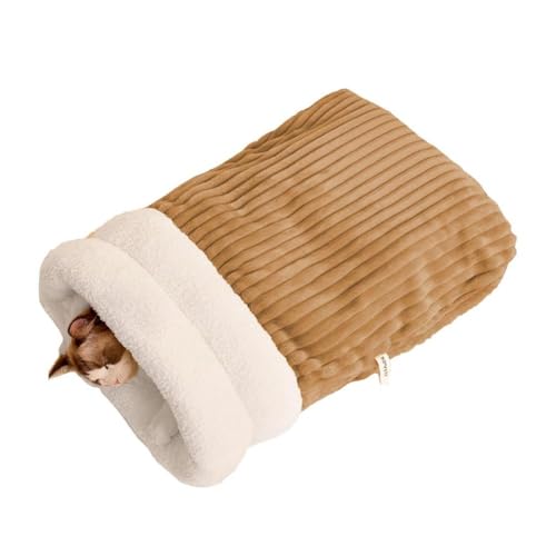 Trredrins Warmer Winterschlafsack, weiches Plüschbett, bequemes Haustierbett für kleine Hunde, kleines Nest, Kätzchen, U6 x 8 Zubehör von Trredrins