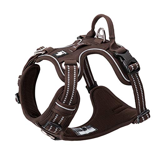 Truelove True Love Hundegeschirr, kein Ziehen, verstellbar, reflektierend, weiches Nylon, für kleine und große Haustiere, TLH56512 (XS, Braun) von Truelove