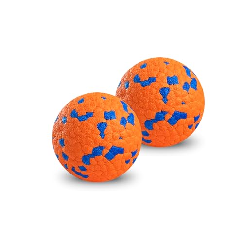 Trustic Hundebälle aus Gummi, 7,6 cm, für große und mittelgroße Rassen, langlebiges Spielzeug zum Kauen, Orange, 2 Stück von Trustic