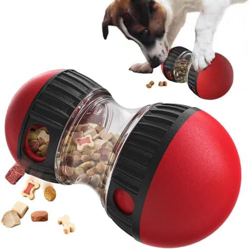 Interaktiver Futterspender für Hunde, Ball für Trockenfutter, Spielzeug mit unregelmäßigen Rollen, bissfest, für alle Arten von Hunden von Trusttread