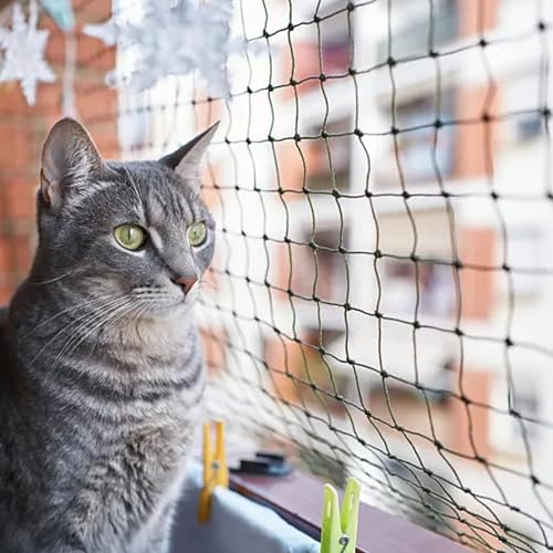 Tshiwort Katzennetz, Balkonzaun für Haustiere, Katzennetz Anti-Fall, Katzennetz Balkongeländernetz, Balkonnetz für Hunde, Katzen, Kinder, Schienennetz für Balkon, Wohnung von Tshiwort