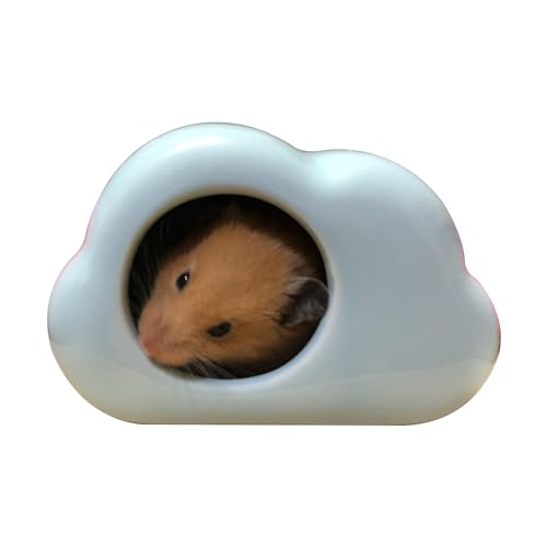 Tsnamay Keramik-Hamsterversteck für kleine Haustiere, 13,5 cm, Blau von Tsnamay