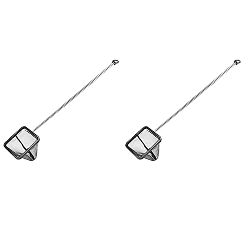 TsoLay 2X Aquarium Fisch Netz mit Ausziehbarem Rostfreier Stahl, Feinmaschiges Fisch Netz für Fisch Aquarium von TsoLay