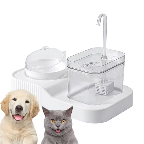 Futter- und Tränkeset für Katzenfutter - 2-in-1 Katzenfutternapf-Set - Automatischer Katzenwasserspender mit großer Kapazität für große, kleine Hunde, Haustiere, Katzen Tsuchiya von Tsuchiya