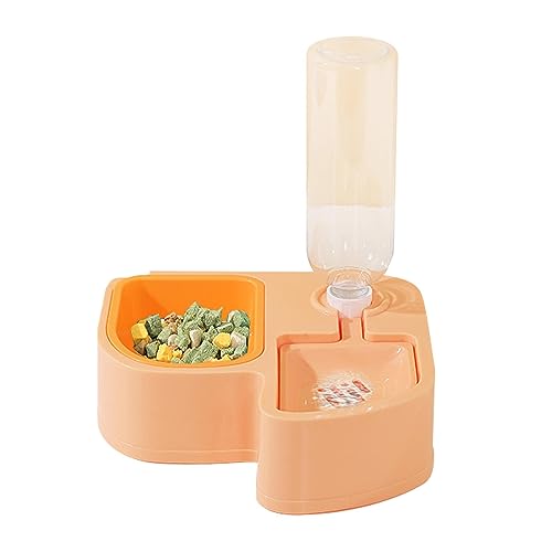 Hundefutter- und Wassernapf-Set | Nachfüllbarer Wasser- und Futternapf für Haustiere mit Wasserspenderflasche - 500 ml Abnehmbarer Katzenfutternapf, multifunktionaler Futternapf für kleine Tsuchiya von Tsuchiya