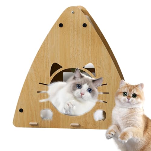 Katzenkratzhaus aus Pappe | -Multifunktions-Katzenhaus für Hauskatzen mit Plüschballspielzeug - Bequemes Katzenhaus für den Innenbereich, verschleißfestes Katzenkratzhaus zum Schutz von Tsuchiya von Tsuchiya