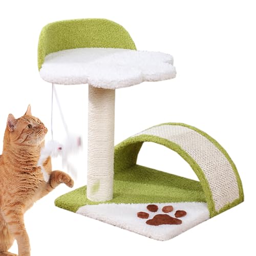 Kratzbaum für Katzen aus Sisal,Katzenkratzbrücke | Krallenschleifende Kratzbrücke, Katzenspielzeug, Sisal-Kratzbaumturm mit Katzenspielzeugball für Zuhause Tsuchiya von Tsuchiya