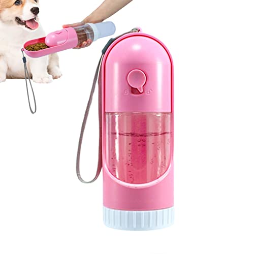 Tsuchiya Hunde-Reisewasserflasche, 2-in-1-Design-Hundezubehör für kleine Hunde, Tragbarer Welpentrinknapf, auslaufsicherer Hundefutter- und Wassernapf zu Trinken und Essen von Tsuchiya