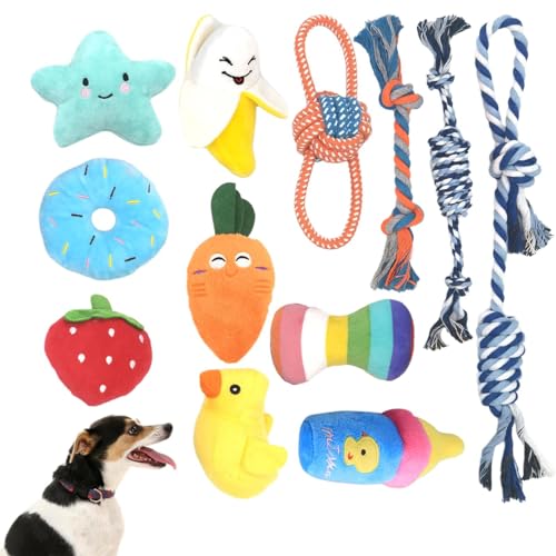 Tsuchiya Weiches Kauspielzeug für Hunde - Pelziges Kauspielzeug für Hunde,Langlebiges Haustierspielzeug, süßes Welpenspielzeug, weiches Hundespielzeug, zahnendes, ausgestopftes Hundespielzeug von Tsuchiya