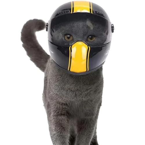 TuTaTiMANG Modischer Mini-Haustierhelm Für Katzen Und Hunde, Outdoor-Integralhelm Für Haustier-Motorrad, Geeignet Für Motorräder Und Foto-Requisiten von TuTaTiMANG