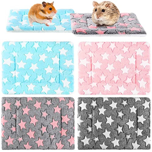 Tuanse Meerschweinchen-Bettmatte, Bettwäsche, Kaninchen, Winterbettunterlage für Innenbereich, warmes Kleintierbett, Matratzen, Fleece-Schlafmatte für Igel, Kaninchen, Frettchen, Hamster (Stern, 33 x von Tuanse