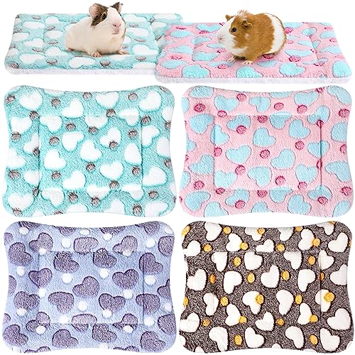 Tuanse Meerschweinchen-Bettmatte, Bettwäsche, Kaninchen, Winterbettunterlage für Innenbereich, warmes Kleintierbett, Matratzen, Fleece-Schlafmatte für Igel, Kaninchen, Frettchen, Hamster (Herz, 33 x von Tuanse