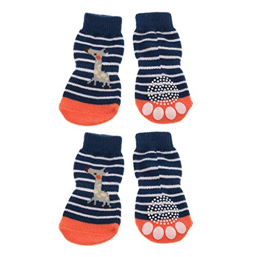 Tubayia 4 Stück Haustier Socken Pfotenschutz Hundesocken Hund Anti-Rutsch Socken (Pferd - XL) von Tubayia